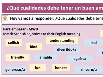GCSE Spanish 1.5H – Un buen amigo + La semana pasada (AQA Higher)