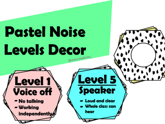 Pastel Noise Level Decor