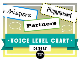 Voice and Noise Level Chart - School Stuff