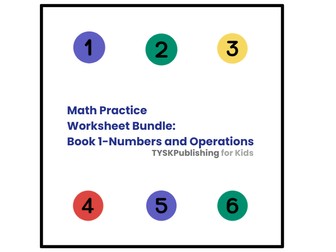 Math Practice Worksheet Bundle: Book 1 - Numbers and Operations
