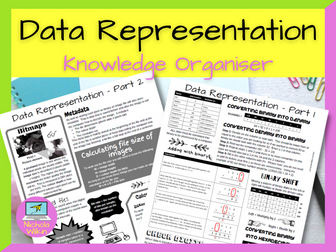 Data Representation Knowledge Organiser