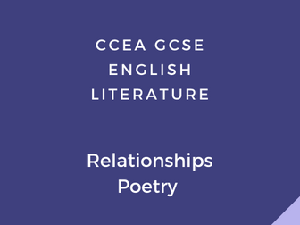 CCEA GCSE Relationships Poetry Booklet