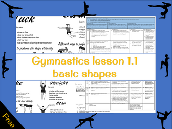 Gymnastics lesson plan (basic shapes) - Resources included - Year 7