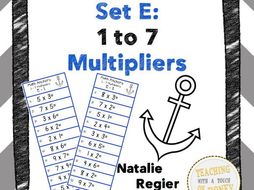 Multiplication Anchors Set E: 1 to 7 Multipliers