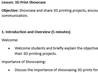 session 12 - ages 11-14 - 3D Print Showcase