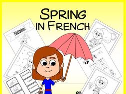 French Spring Vocabulary Sheets, Worksheets, Matching & Bingo Games