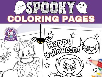 Spooky Halloween Coloring Pages – No-Prep Printable for Classroom & Homeschool