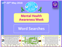 Mental Health Awareness Week 2018 Word Searches