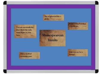Shakespearean Insults Display Shakespeare