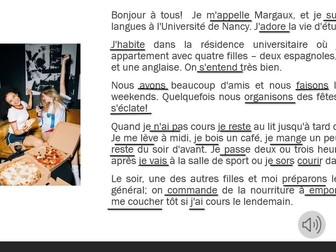 Higher / A Level French - La Routine - Avant et Maintenant