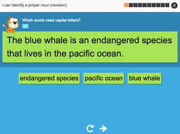 I can identify a proper noun (revision) - Interactive Activity - Year 3 Spag