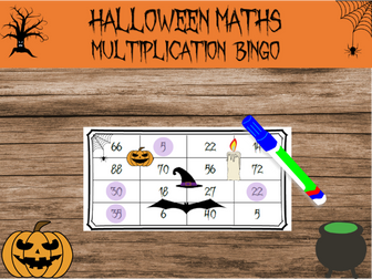 Halloween Maths - times tables Bingo