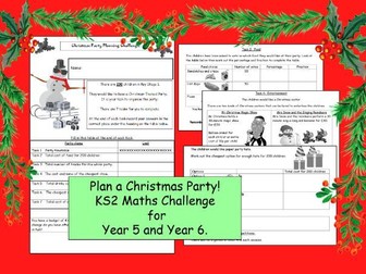 KS2 Maths Challenge: Plan a Christmas Party