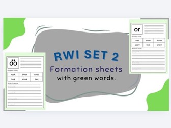 RWI Formation Homework Sheets - Set 2