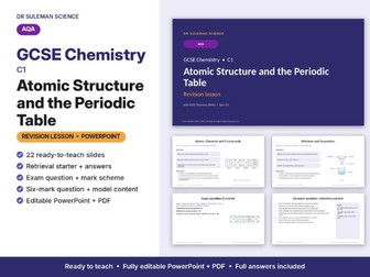 AQA GCSE Chemistry C1 Atomic Structure & Periodic Table Revision Lesson