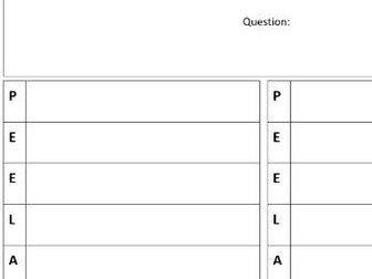 Extended response planning sheets