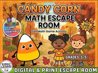 Candy Corn Math Escape Room KS2 Grades 3