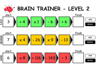 Brain Trainer - Maths Starter Game