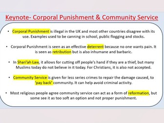 Corporal Punishment & Community Service