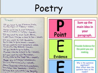 Journey Poetry - Full SOW - Year 8 Low Ability/SEN English