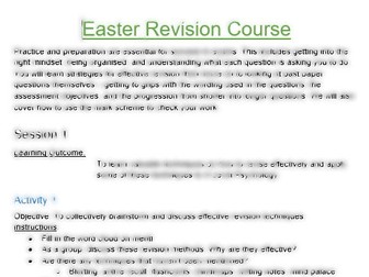 A Level Psychology Revision Lesson Plans