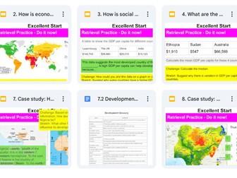 Lesson bundle for a KS3 Geography Development topic