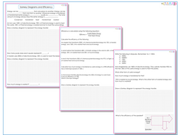 Sankey Diagrams and Efficiency Worksheets