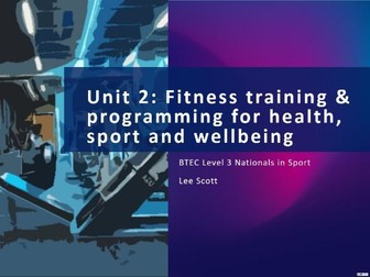 Unit 2 Fitness training & programming for health, sport and well-being (BTEC Level 3 Sport 2016)