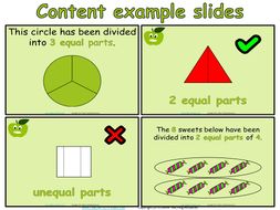 Fractions - Year 2 (interactive PowerPoint and worksheets) | Teaching ...