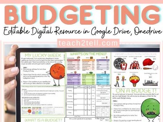 Budgeting Financial Planning Financial Literacy Editable Digital Resource in Google Drive