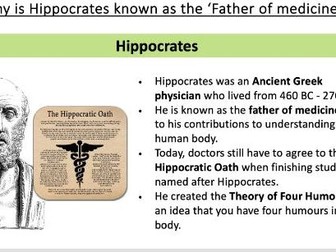 Hippocrates lesson - GCSE Medicine