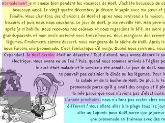 KS4 French GCSE - Le Noel - three tenses