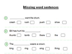 Printables Phonic Sentences phonic missing word sentences by supers teaching resources tes worksheet
