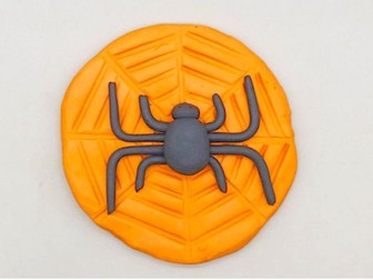 How to make a plasticine spider on a web