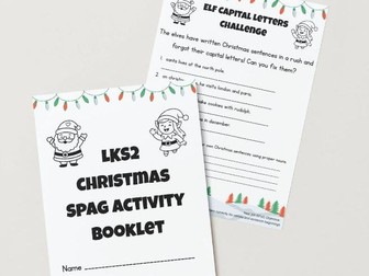 LKS2 Christmas SPaG Activity Booklet – 20 Pages - 10 Fun Activities with Colouring Pages & Answers