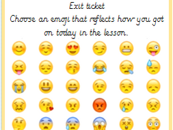 Emoji exit tickets | Teaching Resources