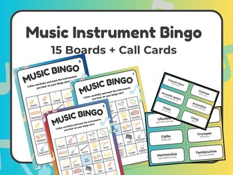 Music Instrument Bingo | KS2 Primary Music Game | Printable Classroom Activity