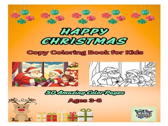 Happy Christmas Copy Coloring Book for Kids