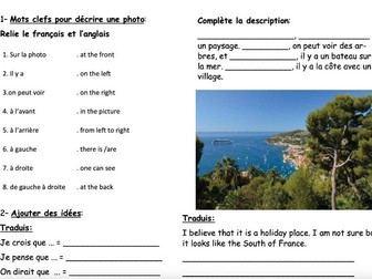 GCSE FRENCH photo description guide