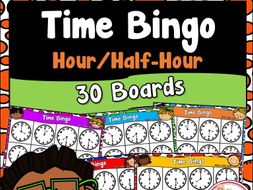 Time Bingo to the Hour and Half Hour