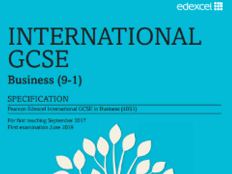 EDEXCEL INTERNATIONAL GCSE IN BUSINESS Student Notes: Topic: Market Research