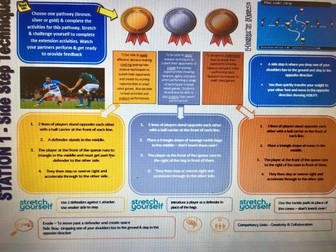 Rugby - Evading and Ball Handling (Lesson Plan & Skills Cards)