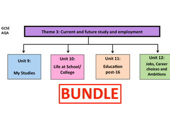 Theme 3- Current and future study and employment- GCSE French