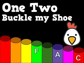One Two Buckle My Shoe - Boomwhacker Play Along Video and Sheet Music