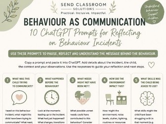 Behaviour as Communication ChatGPT Prompts for New Teachers