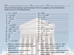 US Government-Citizenship Missing Letters