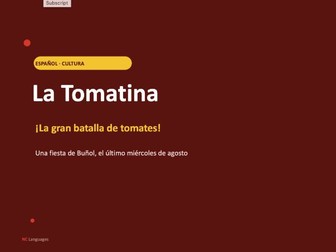 SPANISH: La Tomatina (Cultural lesson)
