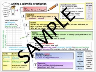 Science literacy mat - method writing and command words support.