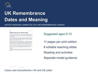 UK Remembrance Activities | Armistice Day & Remembrance Sunday