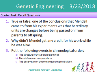 GCSE Genetic Engineering
